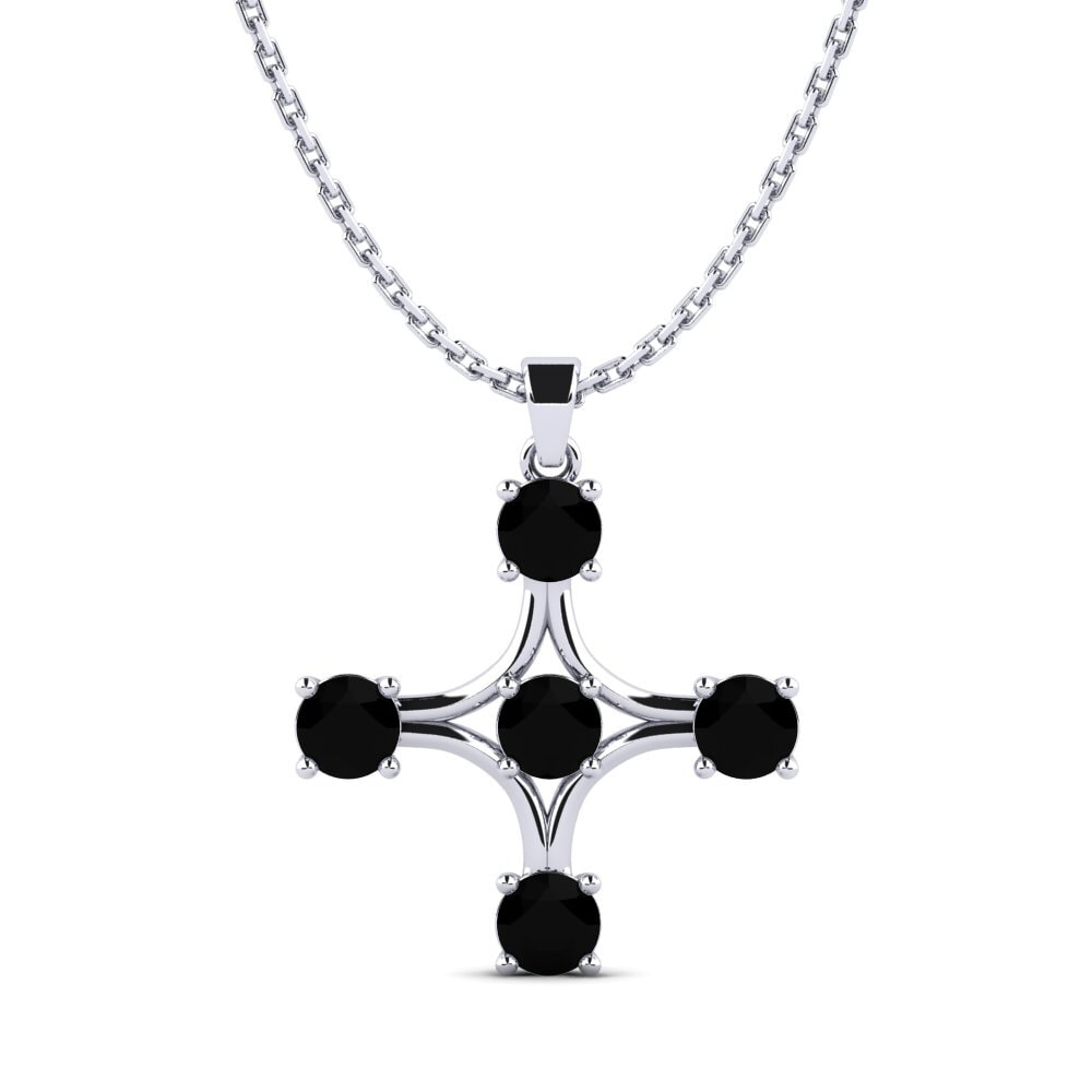 Ónix Negro Colgante de Mujer Caravelle