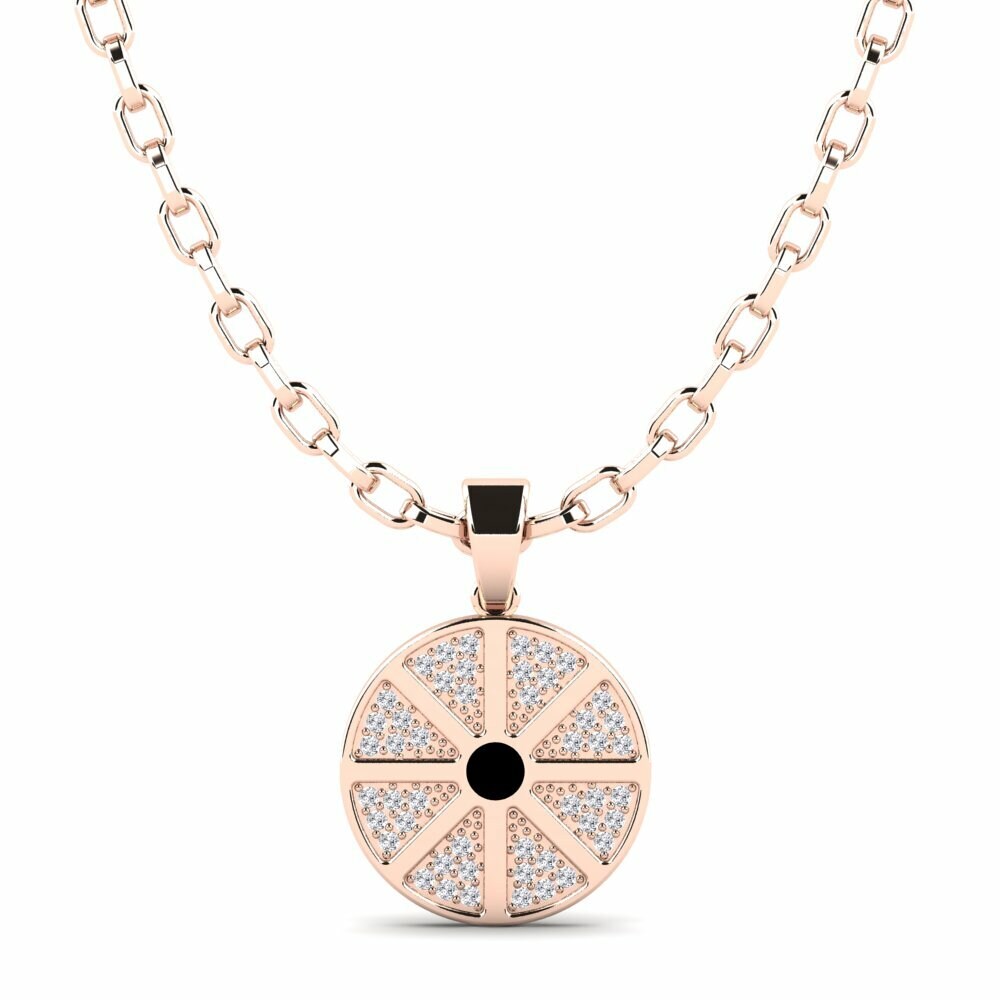 14k Oro Rosa Colgante para hombre Carbink
