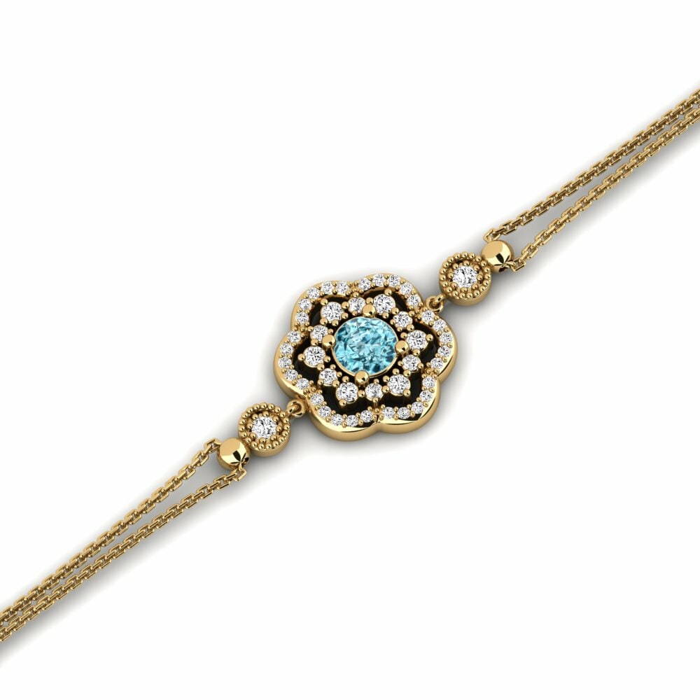 Blue Zircon Women's Bracelet Carcan