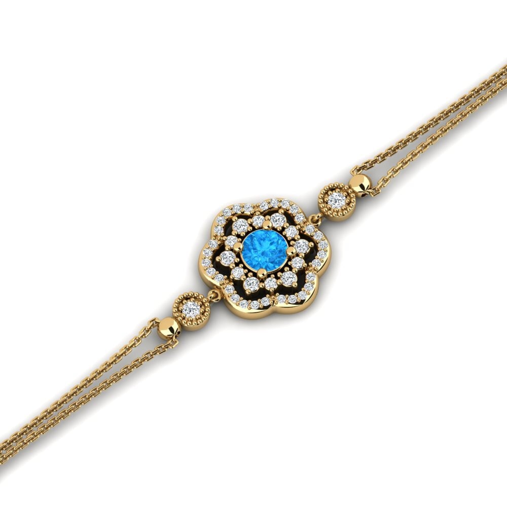 Blue Topaz Women's Bracelet Carcan