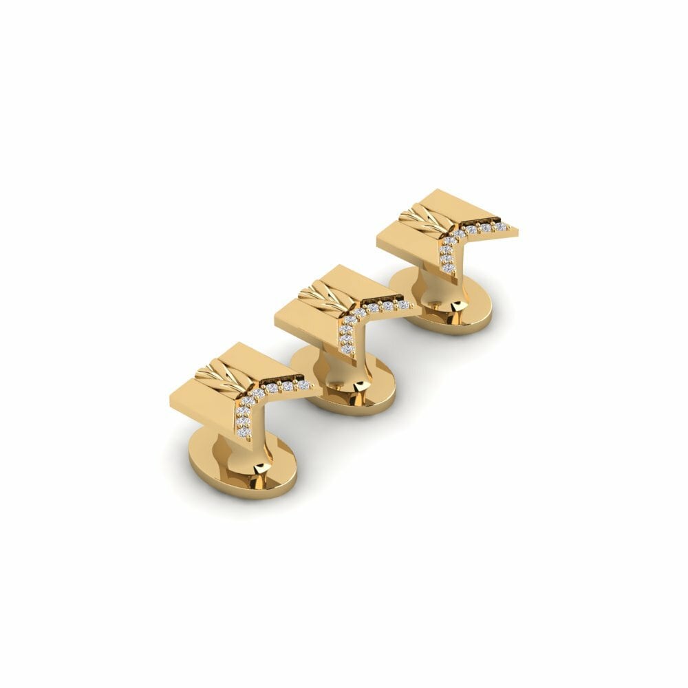Lab Grown Diamond Tuxedo 3 Studs Carcassonne