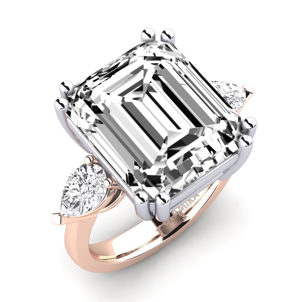 18ct Rose / White Gold Ring Caridad