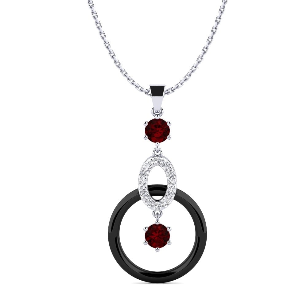 950 Platinum Garnet Women's Pendant Carie