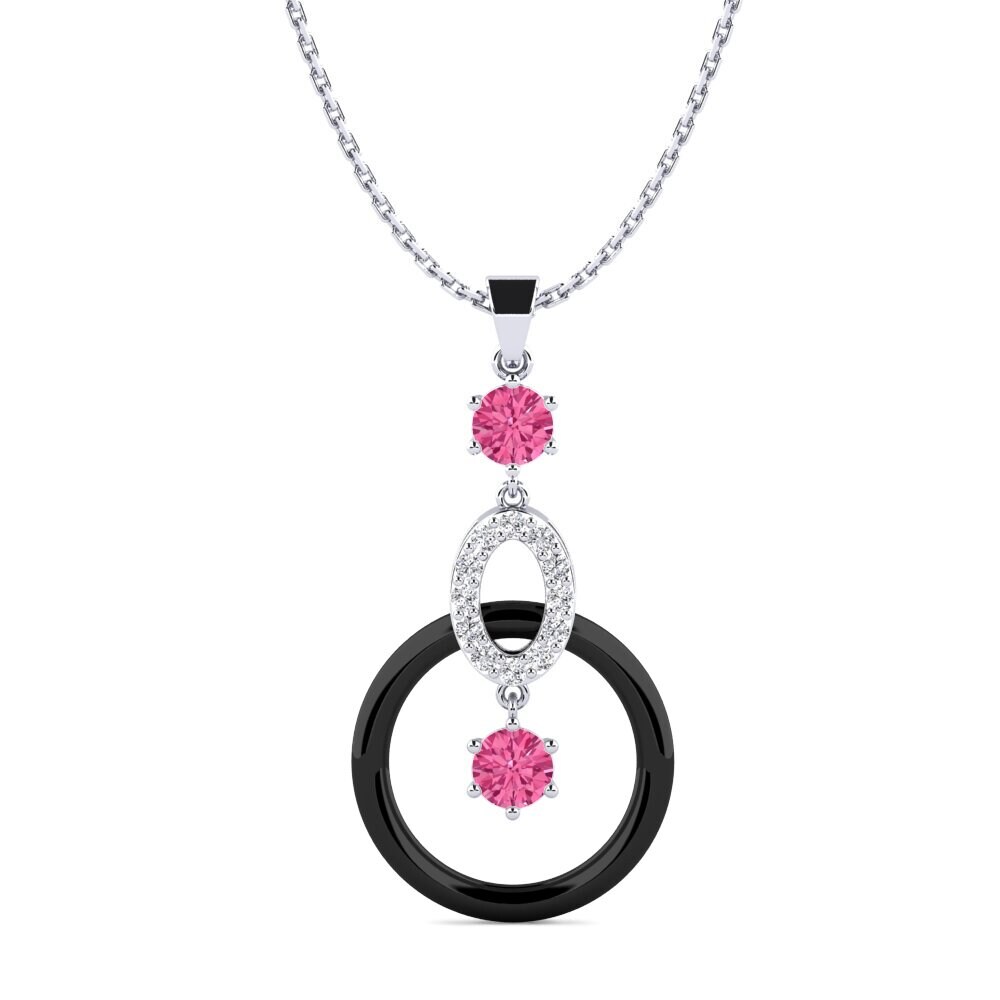 950 Platinum Pink Tourmaline Women's Pendant Carie