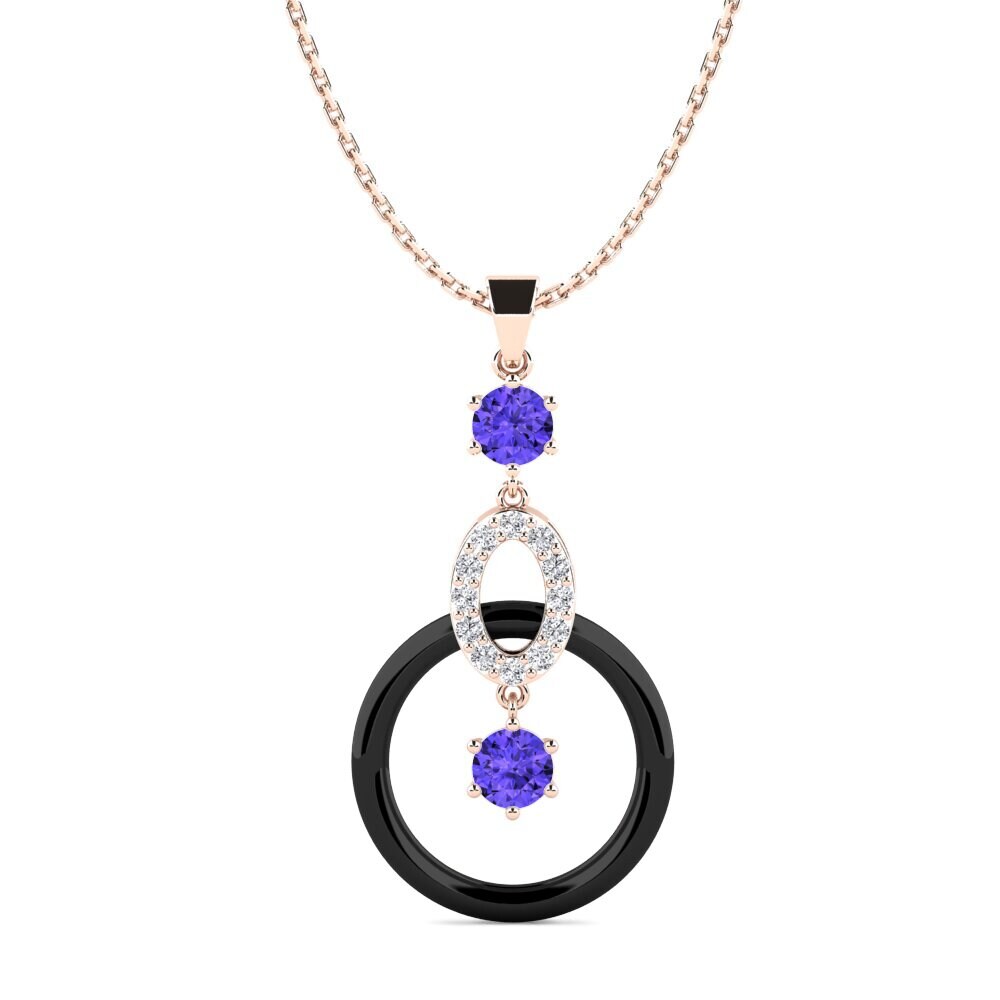 9ct Rose Gold Tanzanite Women's Pendant Carie