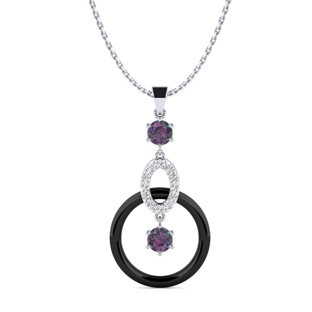 950 Platinum Mystic Topaz Women's Pendant Carie