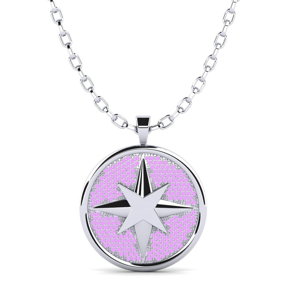 Weißgold 375 Amethyst Herren-Anhänger Carkol