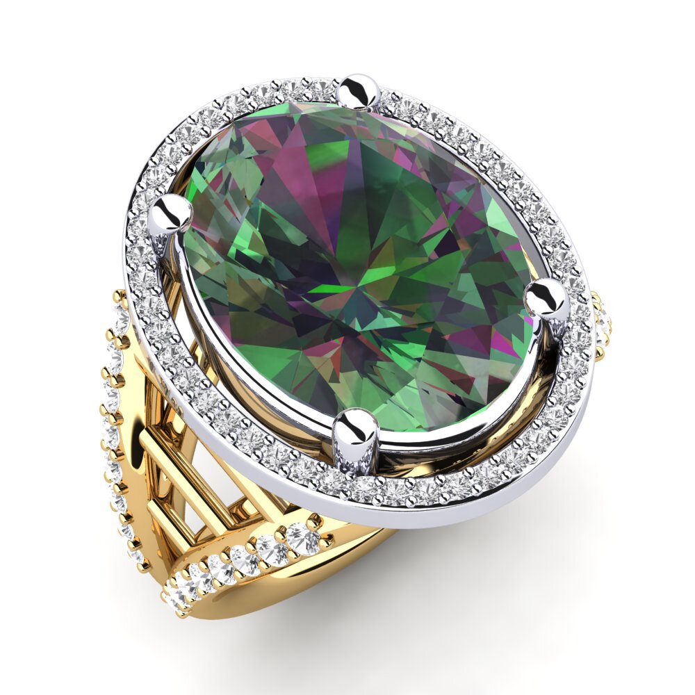9ct Yellow & White Gold Mystic Topaz Ring Carlene