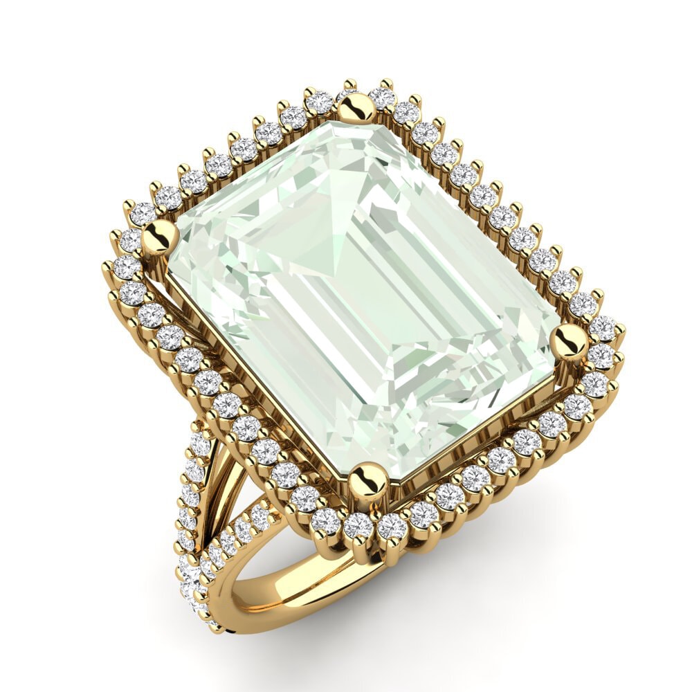Green Amethyst Ring Carli