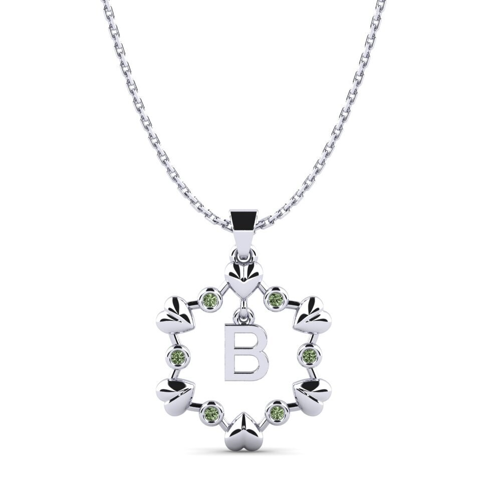 Rund Grüner Diamant Anhänger Carline B
