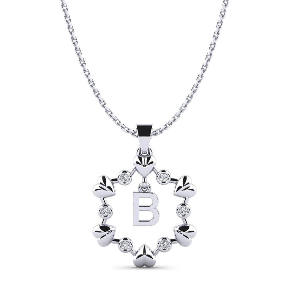 Rund Labor-gezüchteter Diamant Anhänger Carline B