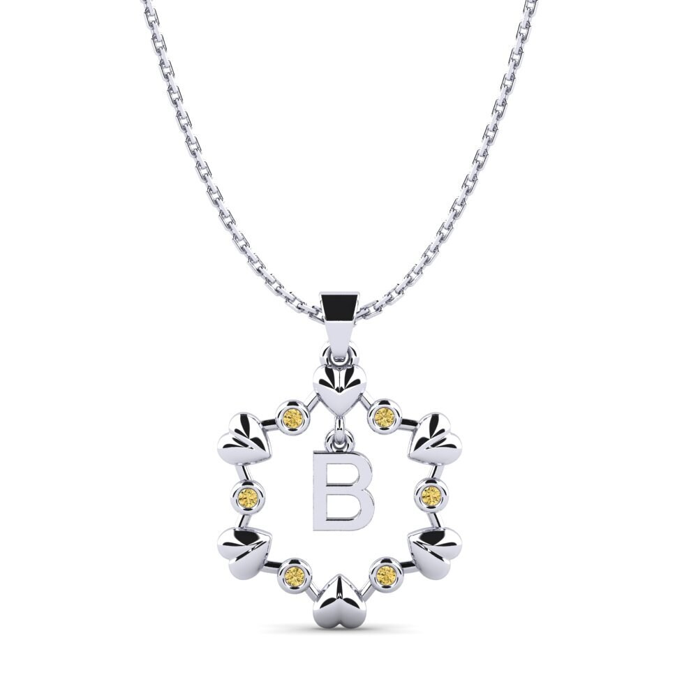 Rund Gelber Diamant Anhänger Carline B
