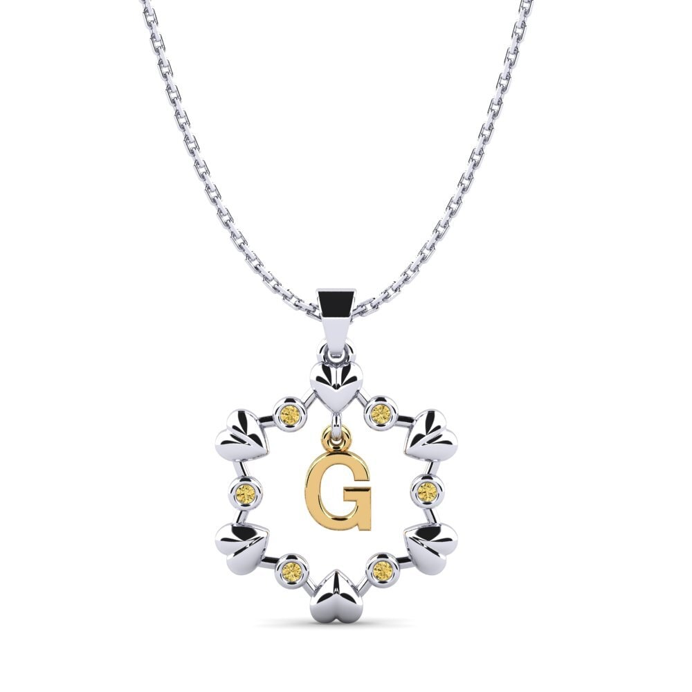 Rund Gelber Diamant Anhänger Carline G