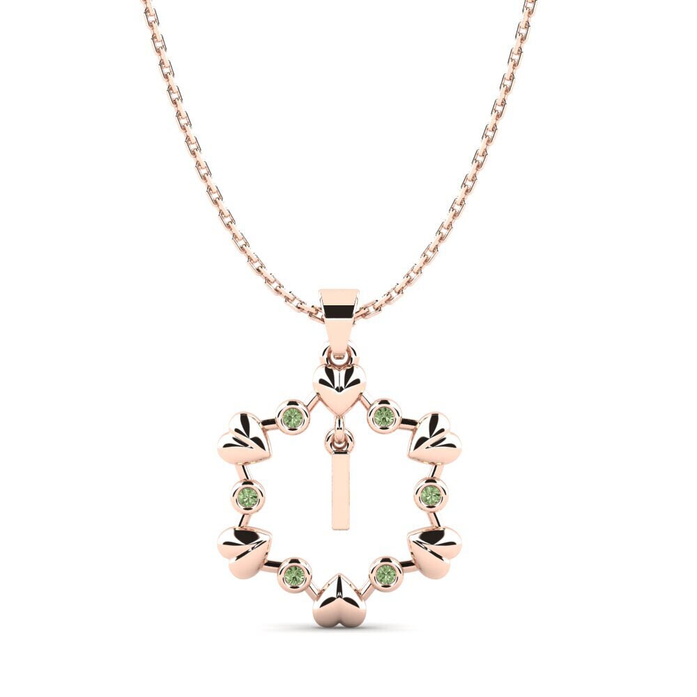 Rund Grüner Diamant Anhänger Carline I