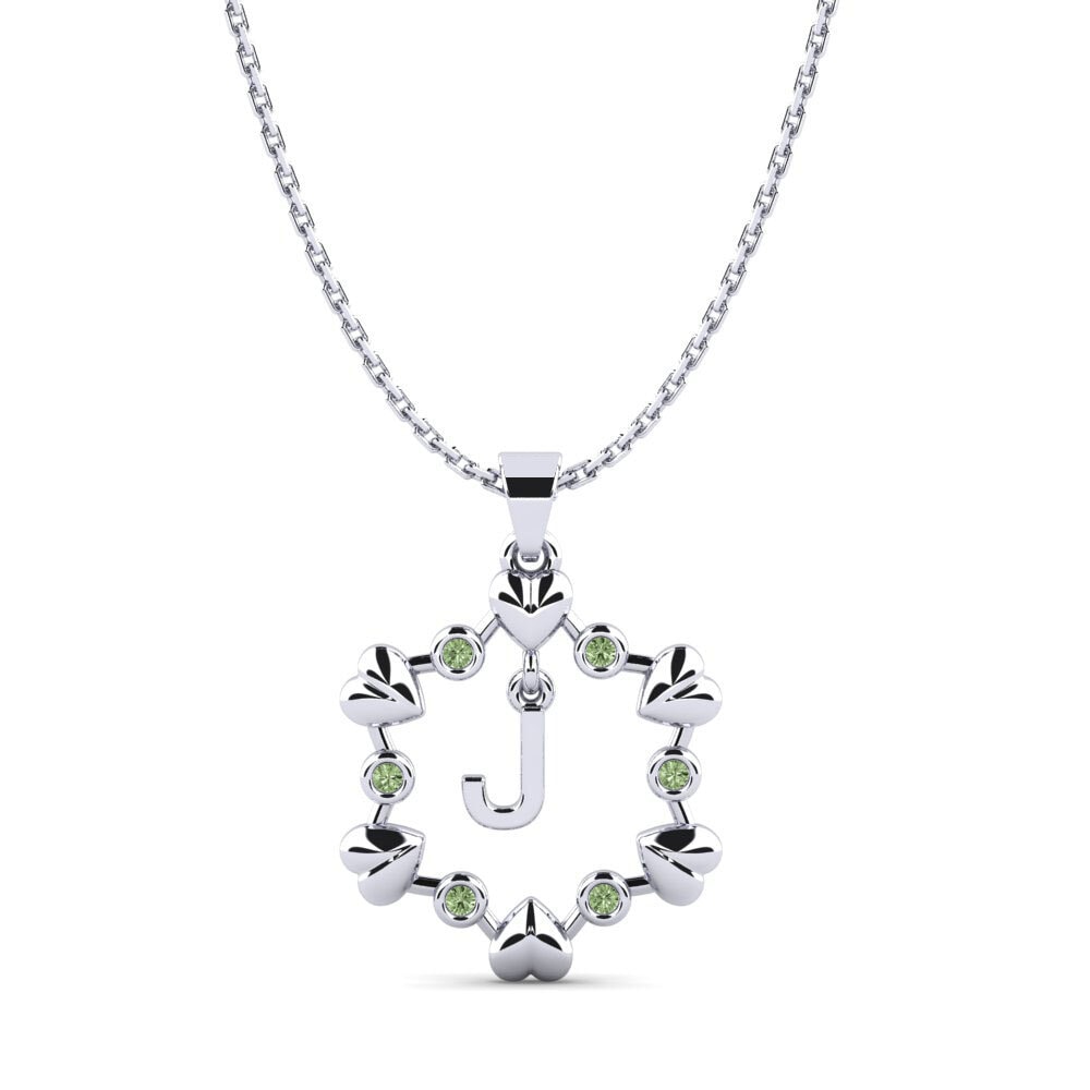 Rund Grüner Diamant Anhänger Carline J