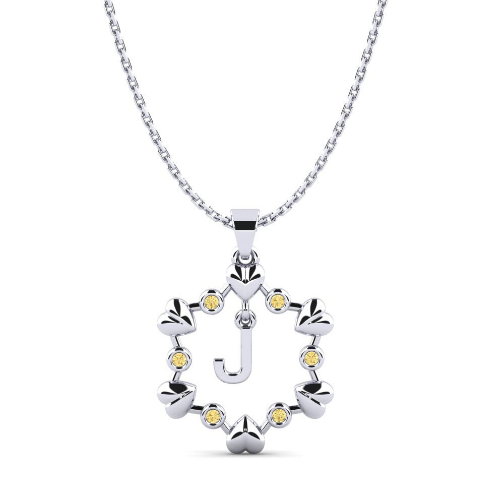 Rund Gelber Diamant Anhänger Carline J