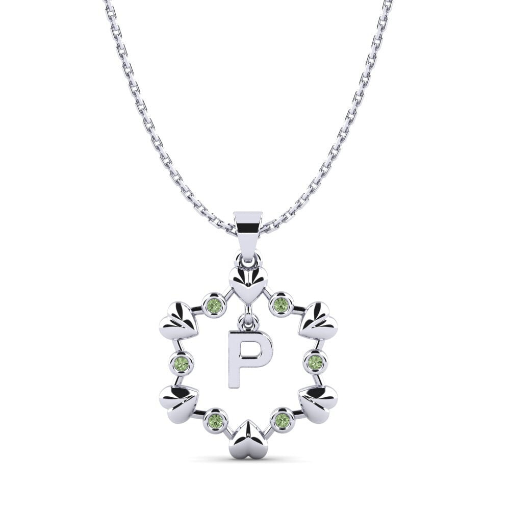 Rund Grüner Diamant Anhänger Carline P