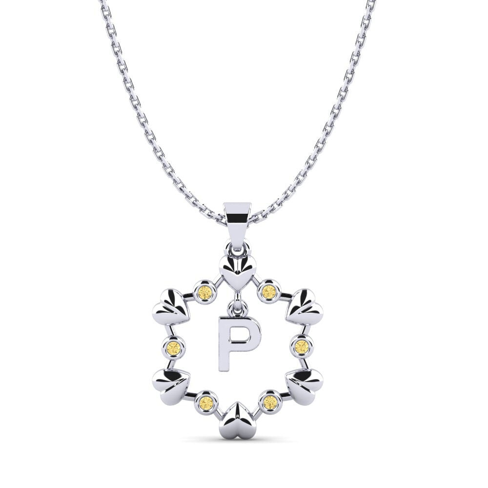Rund Gelber Diamant Anhänger Carline P