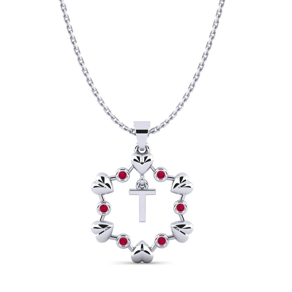 Weiß-Silber Anhänger Carline T