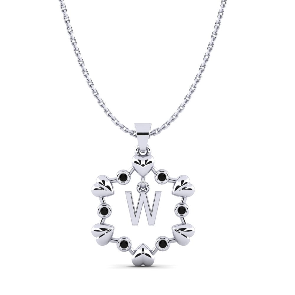Weiß-Silber Schwarzer Onyx Anhänger Carline W