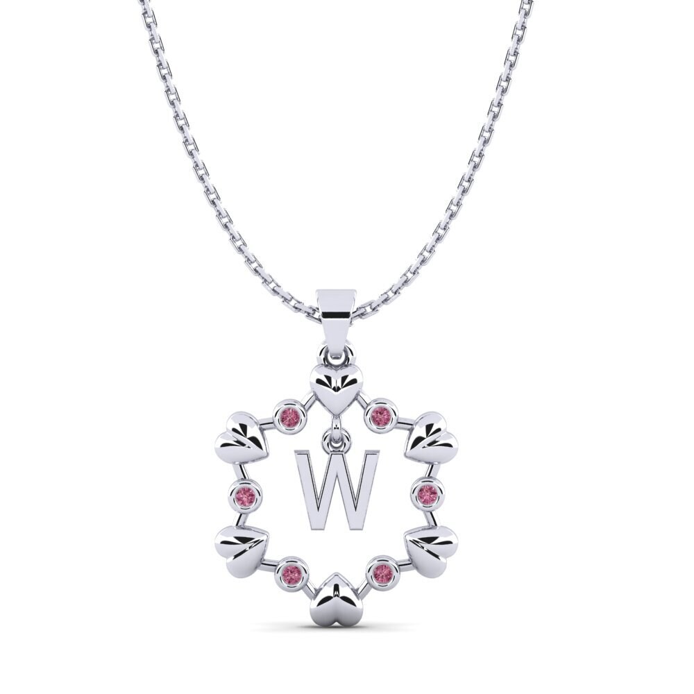 Weiß-Silber Rhodolit-Granat Anhänger Carline W