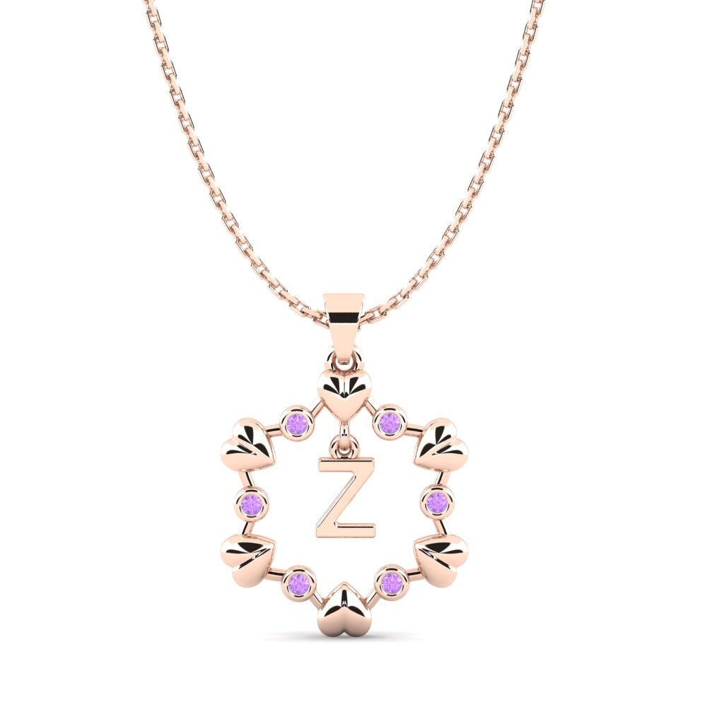 Rotgold 585 Amethyst Damen anhänger Carline Z