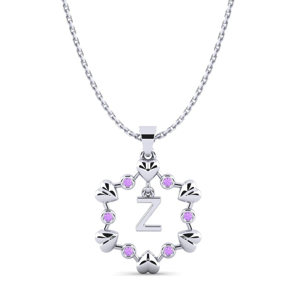 Weiß-Silber Amethyst Damen anhänger Carline Z