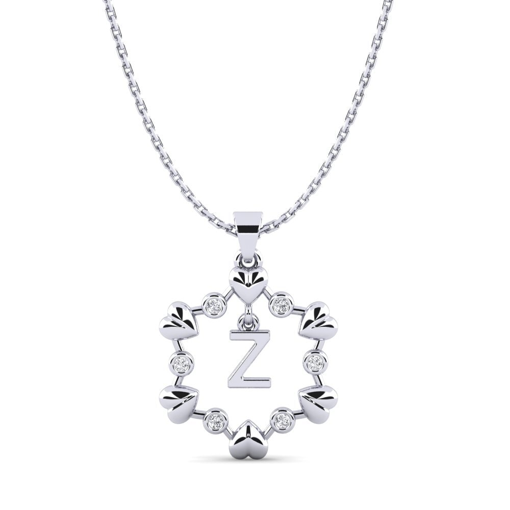 Weiß-Silber Labor-gezüchteter Diamant Damen anhänger Carline Z