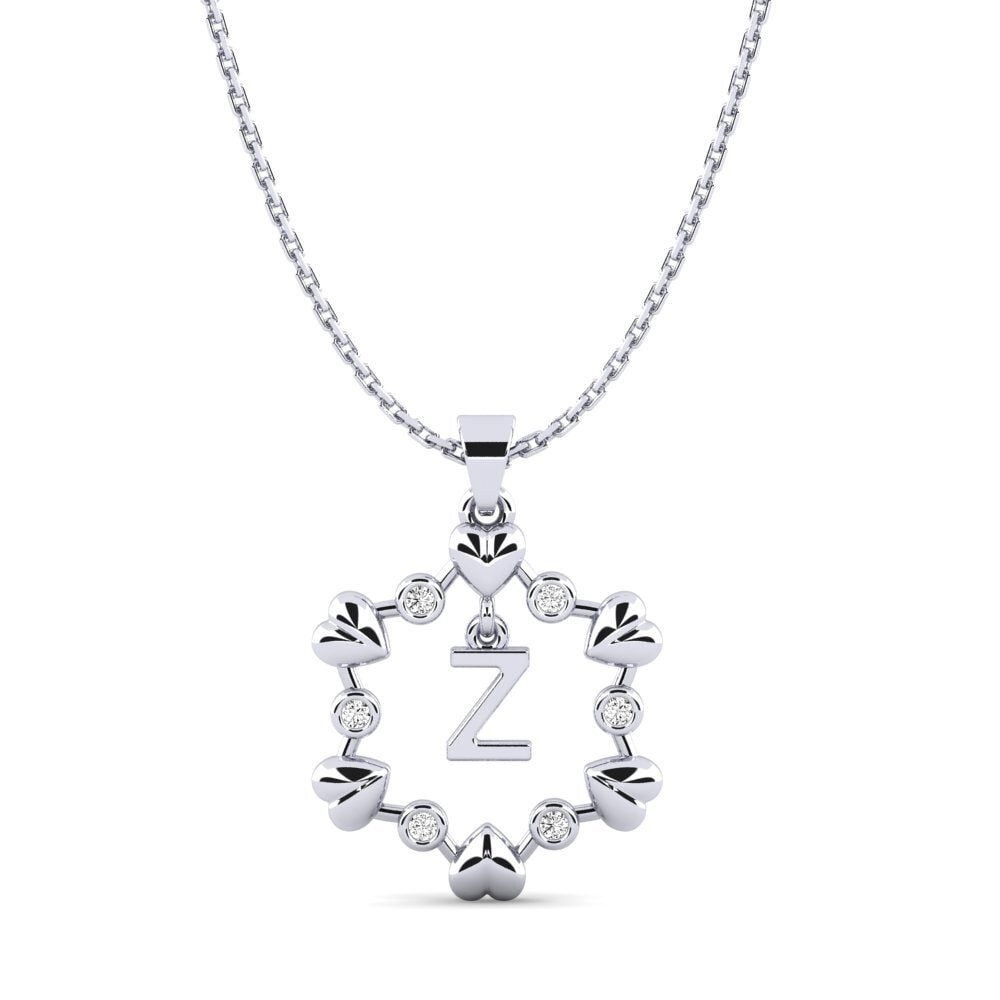 Weiß-Silber Moissanit Damen anhänger Carline Z