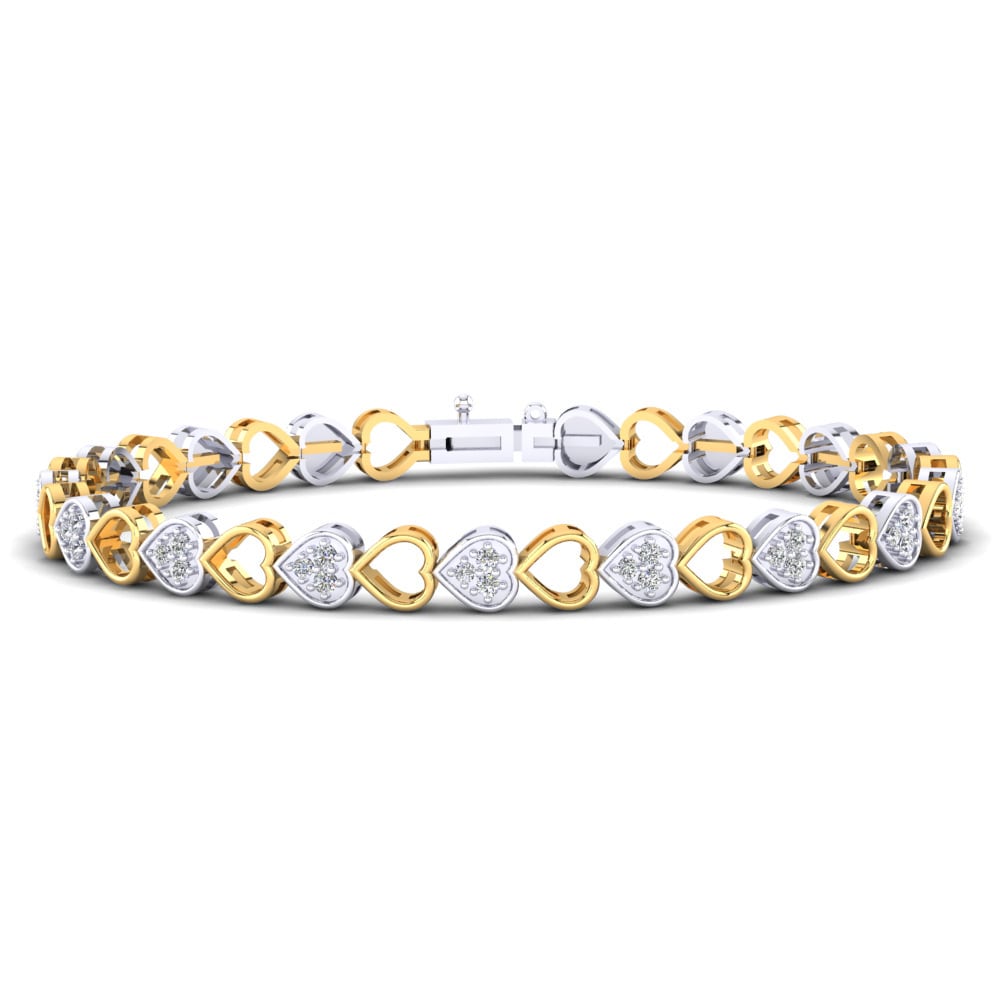 Gold diamond bracelet womens online