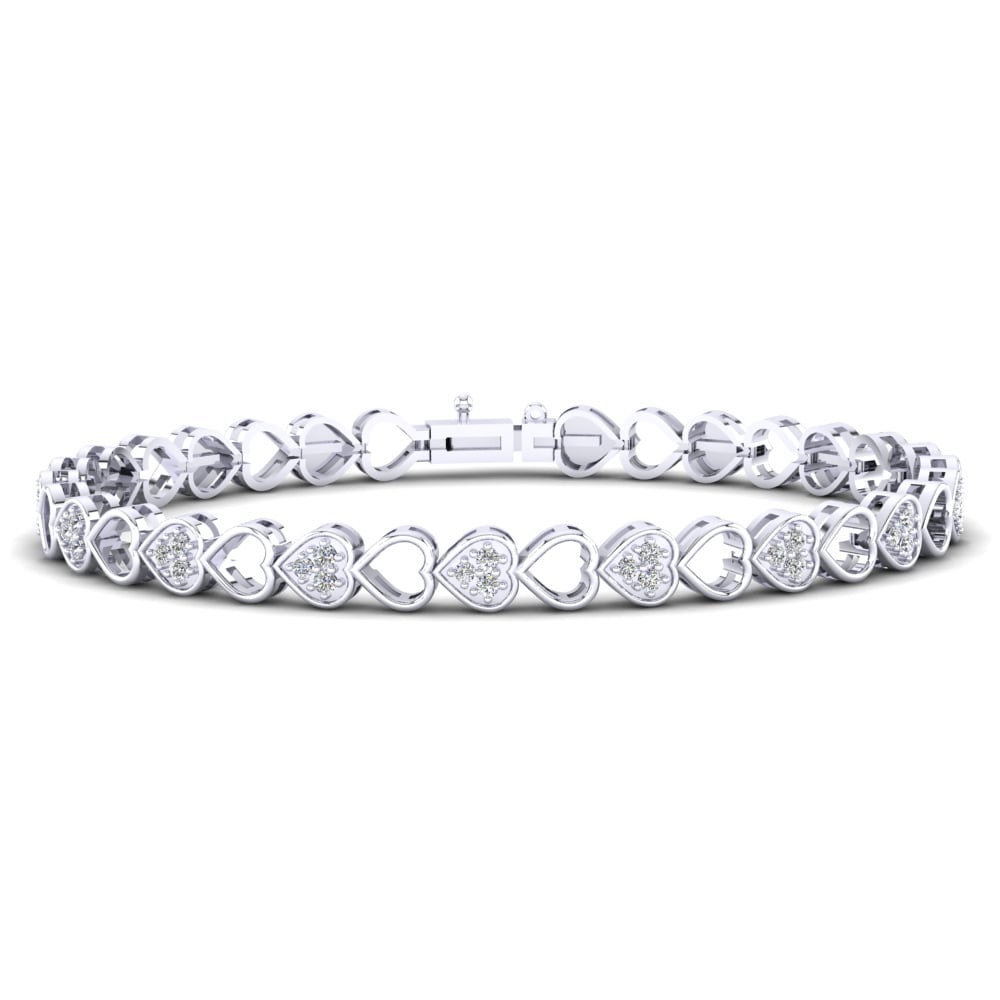 Weißgold 585 Labor-gezüchteter Diamant Damen armband Carlisa