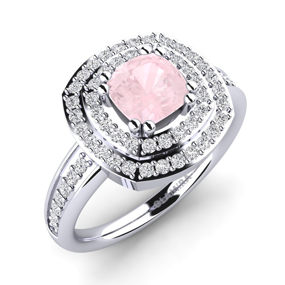 Rose Quartz Engagement Ring Carlina