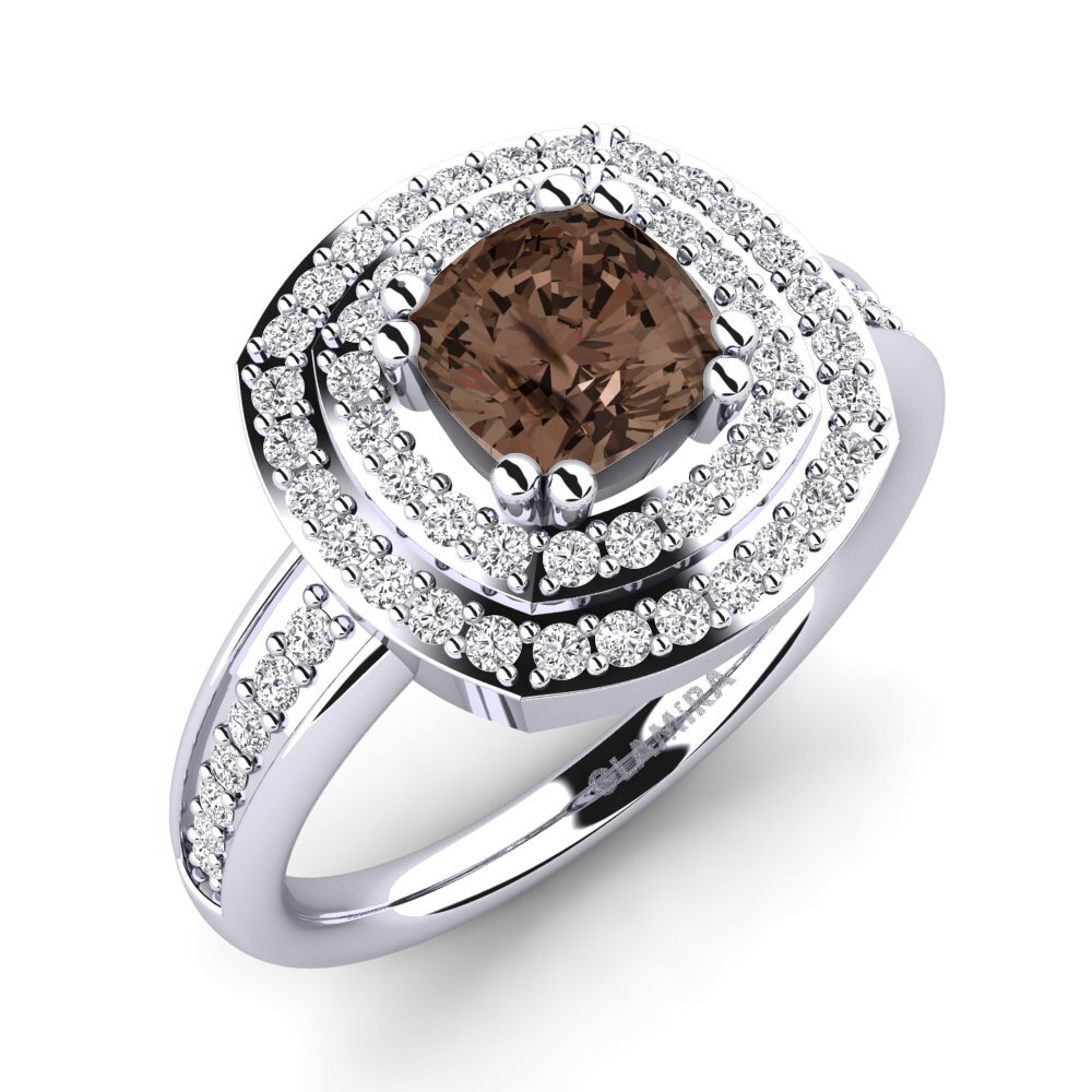 Smoky Quartz Engagement Ring Carlina
