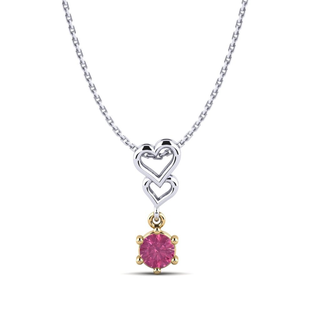 Or Blanc & Jaune 9k Pendentif pour femme Carmenta