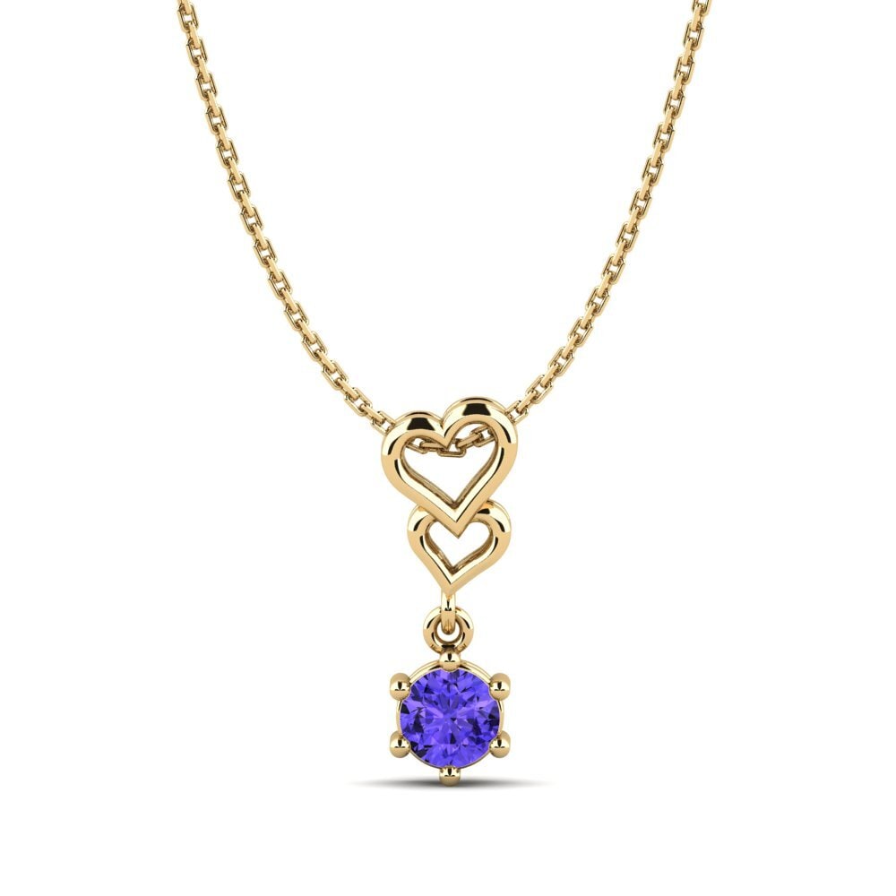 Gelbgold 585 Tansanit Damen anhänger Carmenta