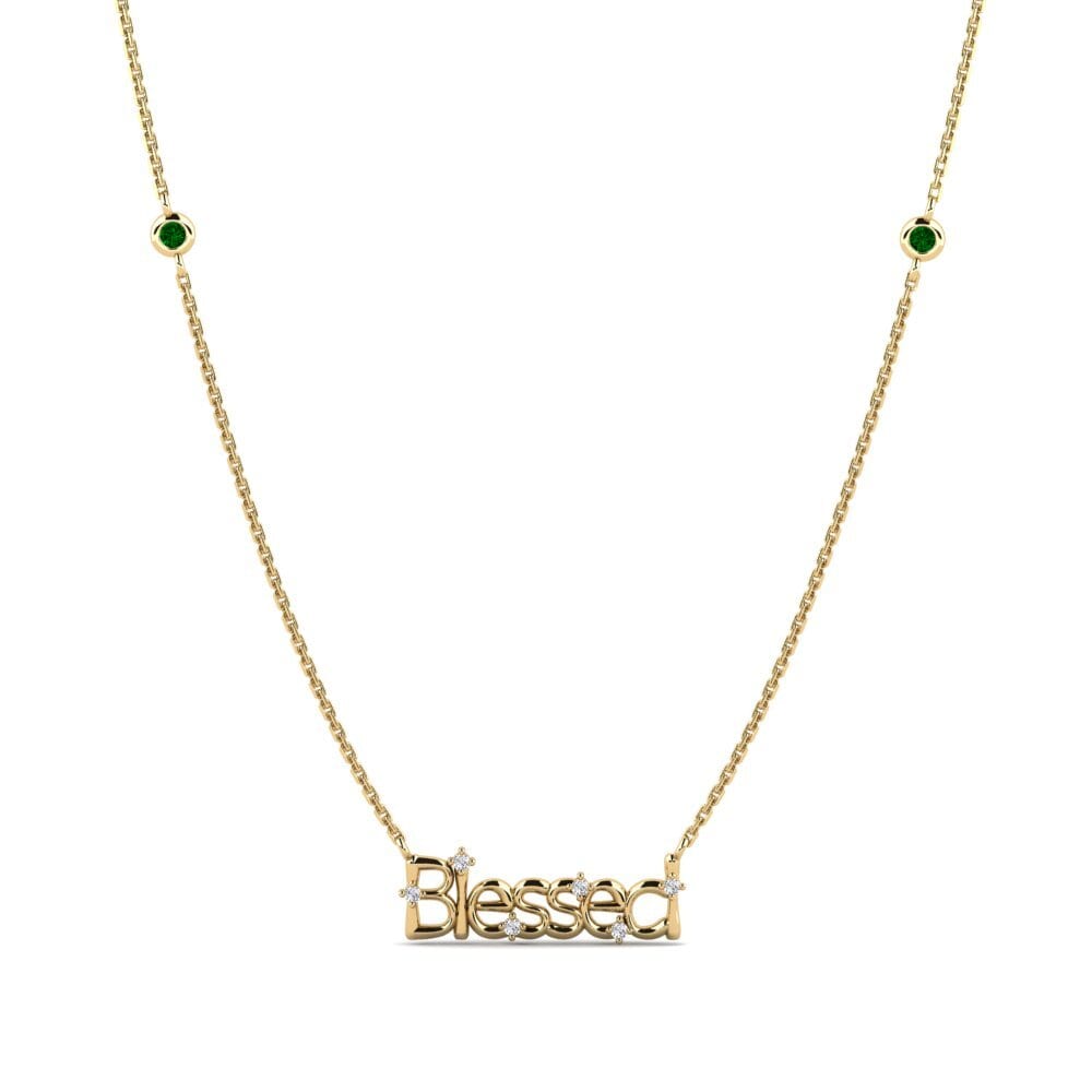 Zircônia Verde Colares Feminino Carnbee