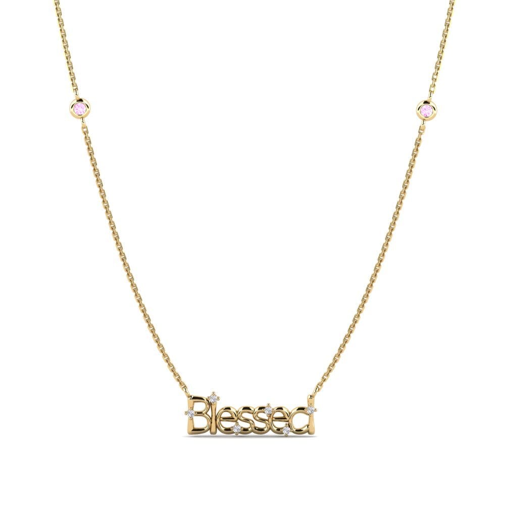 Safira Rosa Colares Feminino Carnbee
