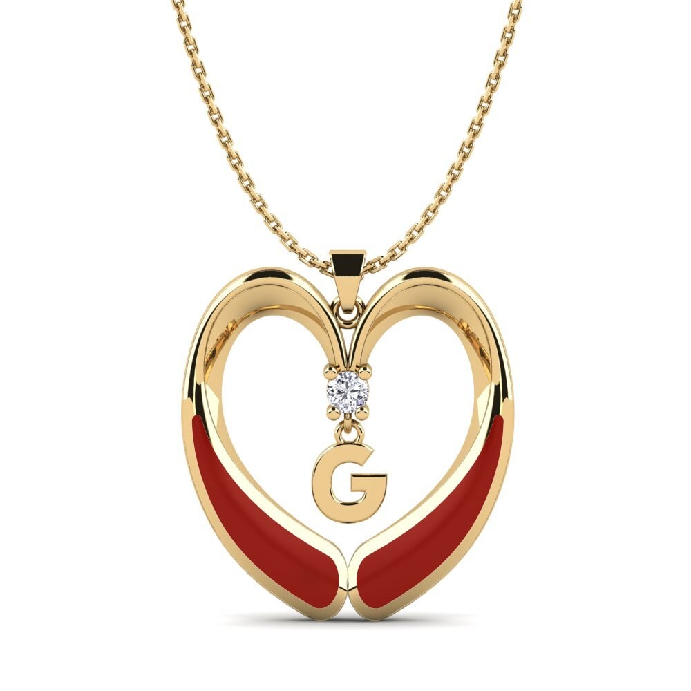 Diamant Damen anhänger Caro - G
