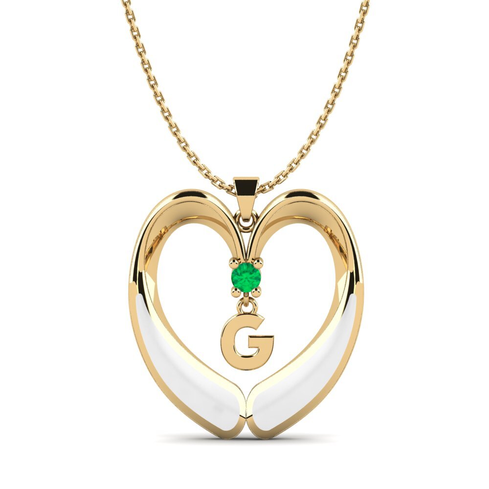 Smaragd Damen anhänger Caro - G