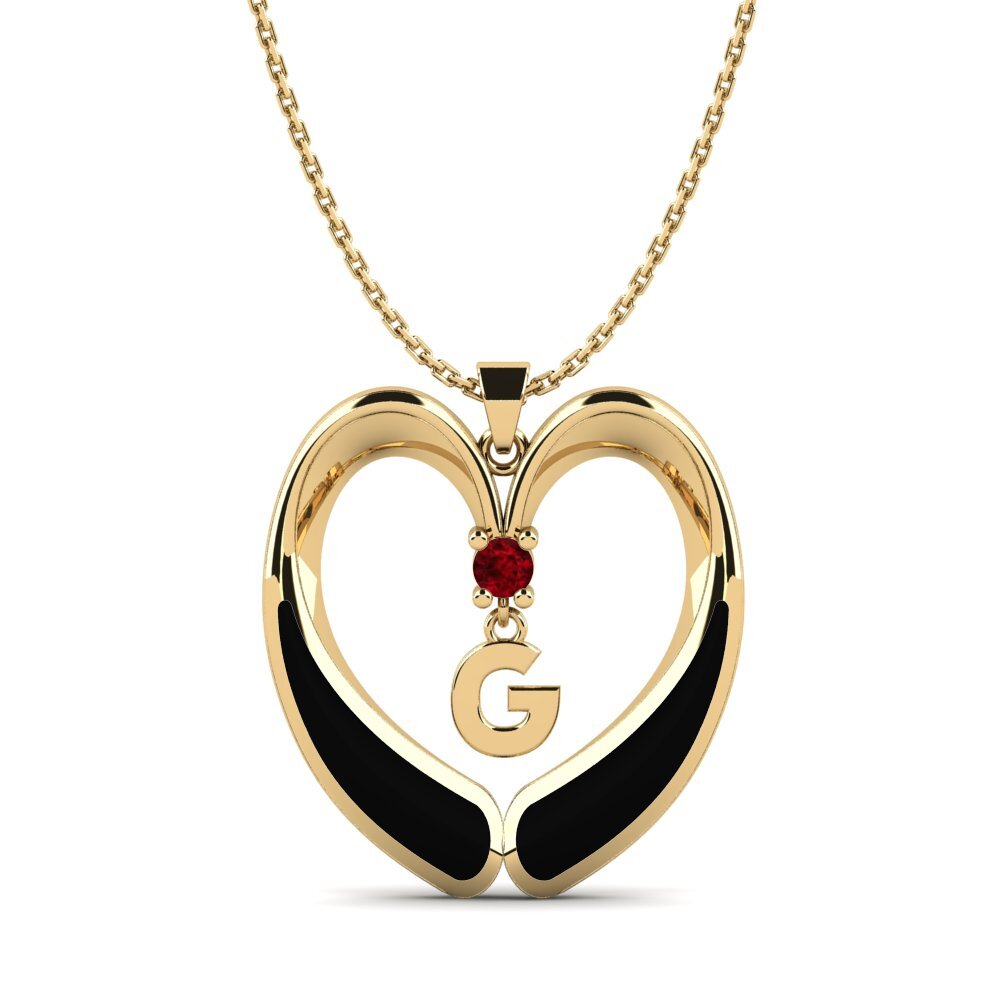 Ruby Women's Pendant Caro - G
