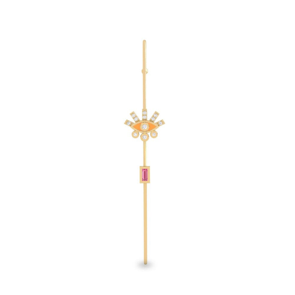 Rosa Saphir Ohrpiercings Carydella