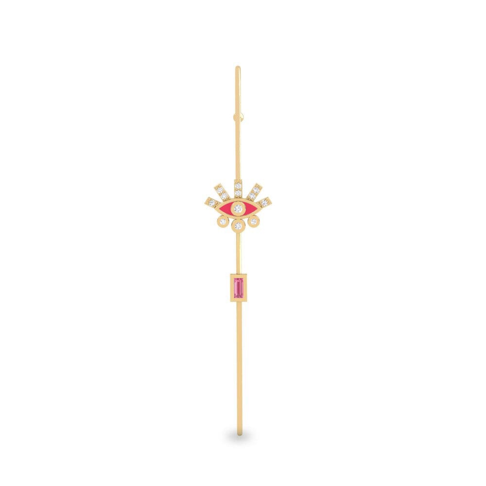 Pink Sapphire Ear Piercing Carydella