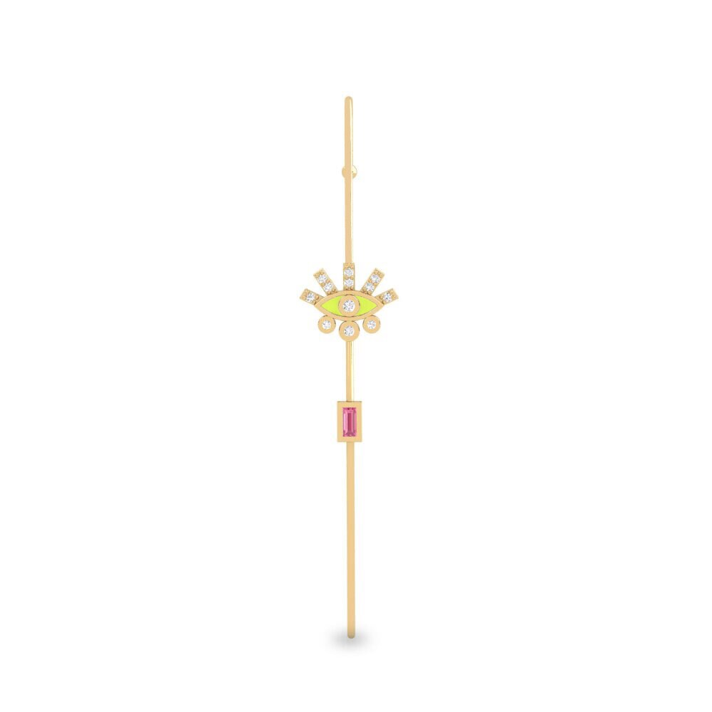 Pink Sapphire Ear Piercing Carydella