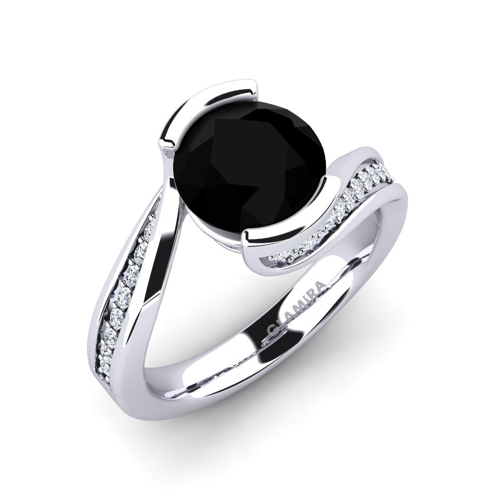Onyx Noir Bague de fiançailles Caserta