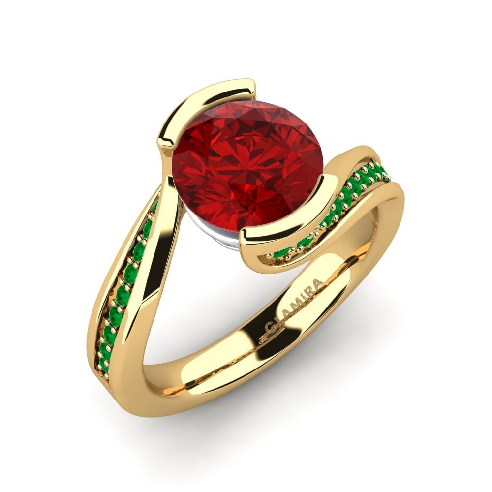 18k Yellow & White Gold Engagement Ring Caserta