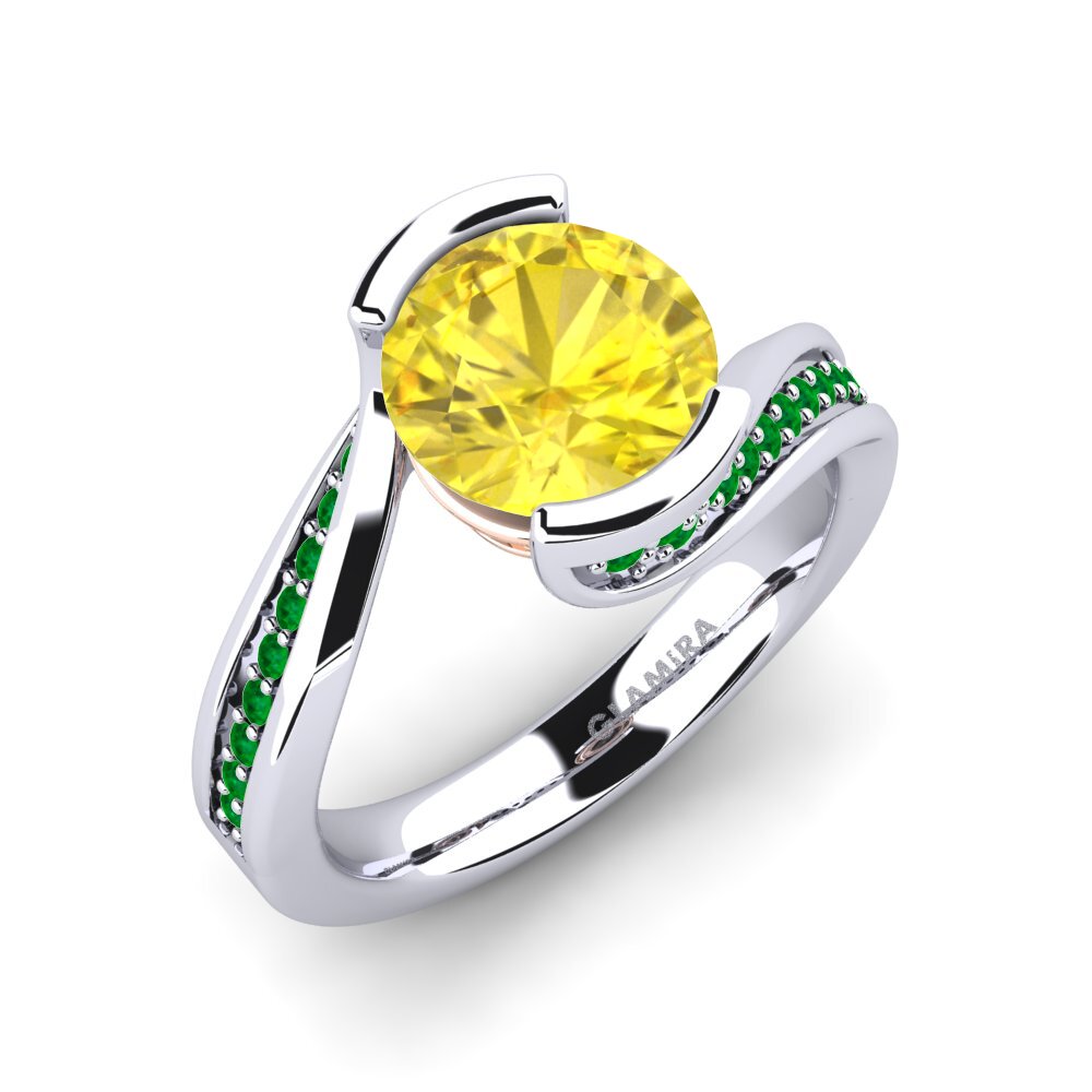 Weiß & Rotgold 375 Verlobungsringe Caserta