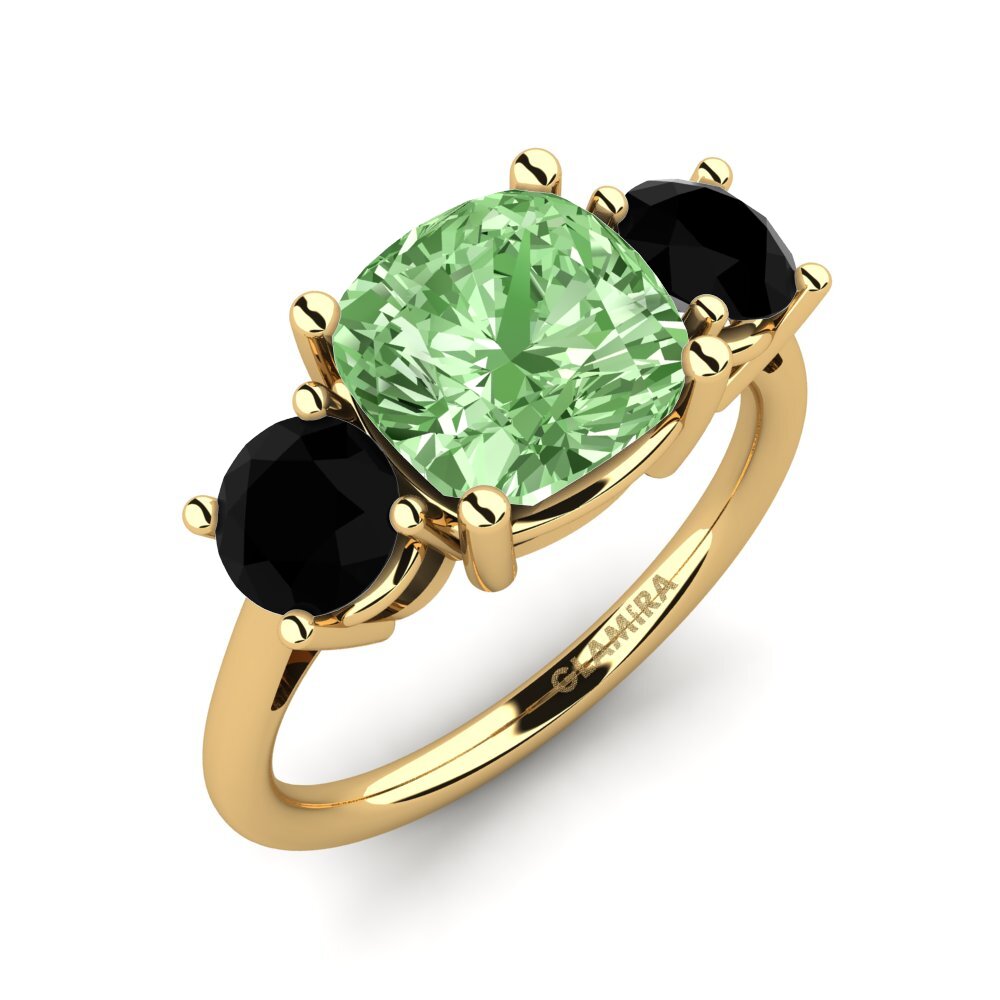 18k Oro Amarillo Anillo de compromiso Casonia