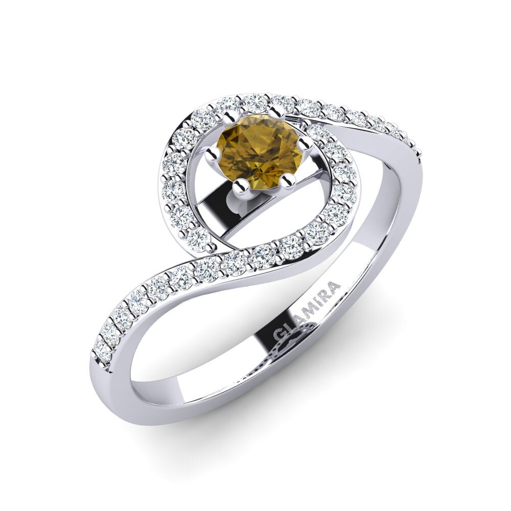 Brown Zircon Engagement Ring Cassia 0.25 crt