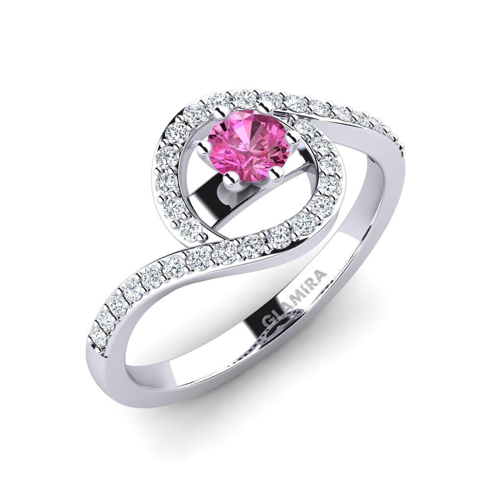 Pink Topaz Engagement Ring Cassia 0.25 crt