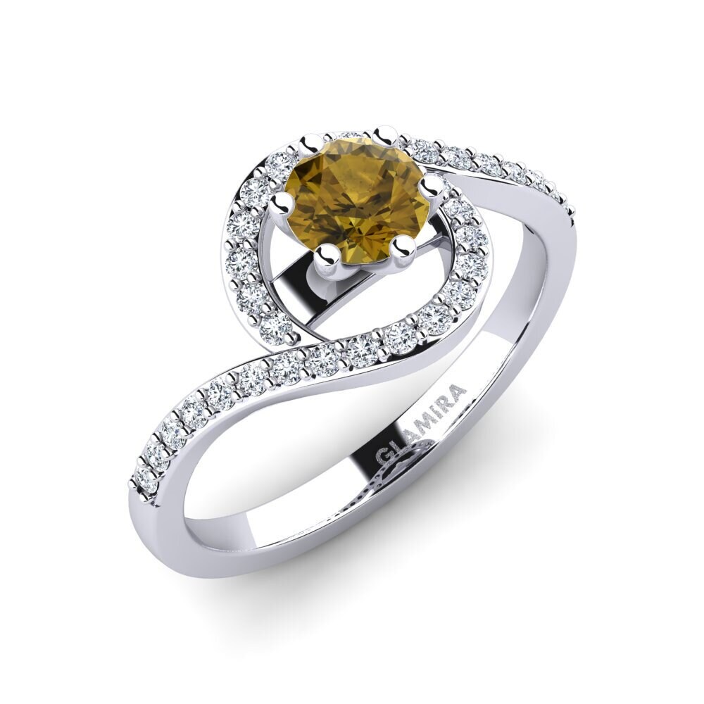 Zircon Brun Bague de fiançailles Cassia